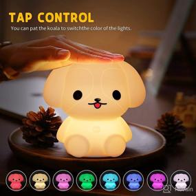 img 2 attached to 🐶 Puppy Dog Night Light for Kids Bedroom - Cute Animal LED Nursery Nightlights for Girls, Boys & Toddlers - Battery Operated Soft Touch Lamp - Kawaii Decor - Perfect Gift for Kids & Women