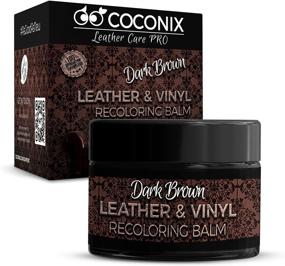 img 4 attached to 🛋️ Coconix Leather Recoloring Balm Dark Brown - Revitalize and Restore Worn Leather and Vinyl Surfaces on Couches, Car Seats, and Furniture