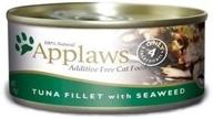 🌿 applaws tuna fillet with seaweed canned cat food 5.5oz (case of 24) логотип