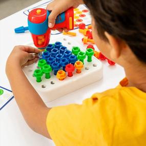 img 2 attached to Get Creative With Educational Insights Design & Drill Patterns & Shapes Drill Toy - Perfect For Preschool Learning At Home & Classroom