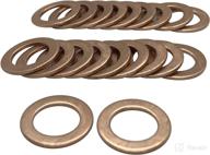 pack of 20 copper crush washers m12 brake hose spacer flat 16mm od 12mm id - 12mm bolt fit логотип