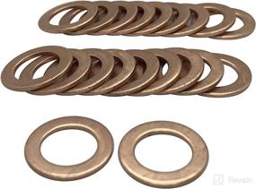 img 1 attached to Pack of 20 Copper Crush Washers M12 Brake Hose Spacer Flat 16mm OD 12mm ID - 12mm Bolt Fit