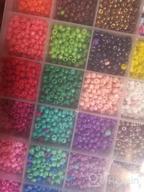 img 1 attached to EuTengHao 8400Pcs 4Mm 24 Colors Multicolor Glass Seed Beads Kit For DIY Bracelet Necklaces Jewelry Making Supplies With Two Crystal String review by Ryan Dot