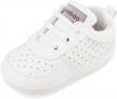 comfortable and stylish delebao baby shoes for pre-walkers - white, 6-12 months logo
