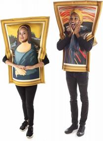 img 4 attached to Смешные костюмы для пар: Мона Лиза и Крик на Хэллоуин!