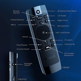 img 2 attached to 🎮 Azulle Lynk: The Ultimate Multifunctional Remote Control for Windows - Wireless Mouse Touchpad, Backlit Keyboard, Mic