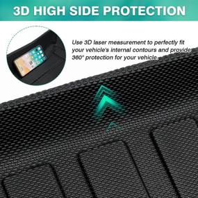 img 1 attached to Mixsuper Custom Fit All-Weather Rear Cargo Trunk Floor Mat for 2020-2022 Hyundai Palisade Behind 2nd Row Seats - Palisade Accessories