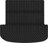 mixsuper custom fit all-weather rear cargo trunk floor mat for 2020-2022 hyundai palisade behind 2nd row seats - palisade accessories logo