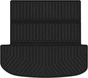 img 4 attached to Mixsuper Custom Fit All-Weather Rear Cargo Trunk Floor Mat for 2020-2022 Hyundai Palisade Behind 2nd Row Seats - Palisade Accessories