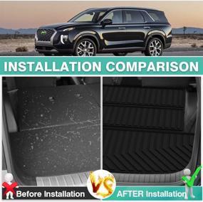 img 2 attached to Mixsuper Custom Fit All-Weather Rear Cargo Trunk Floor Mat for 2020-2022 Hyundai Palisade Behind 2nd Row Seats - Palisade Accessories