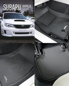 img 3 attached to 🚗 Custom Fit Car Floor Liners, Kagu Series (1st & 2nd Row, Black) for Subaru Impreza 2012-2016 / XV Crosstrek 2013-2015 / Crosstrek 2016-2017 - 3D MAXpider All-Weather Floor Mats