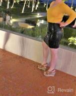 img 1 attached to HLBandage Leather Metallic High Waist Bandage Skirt review by Justin Anderson