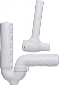 img 4 attached to Undersink Piping Cover: Truebro 82192 Lav Guard 2 100 Series Molded Vinyl Tubular P-Trap With Angle Valve And Supply Cover (101 E-Z) In China White
