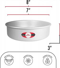 img 3 attached to Premium Quality Fat Daddio'S Round Cake Pan: Durable Anodized Aluminum, Perfect For Baking 7 X 3 Inch Cakes