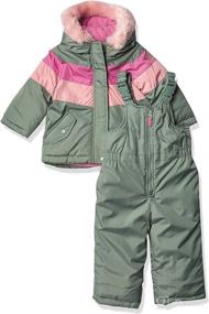 img 3 attached to ❄️ Adorable OshKosh B'Gosh Baby Girls Ski Jacket and Snowbib Snowsuit Outfit Set - Perfect Winter Gear for Little Ones!