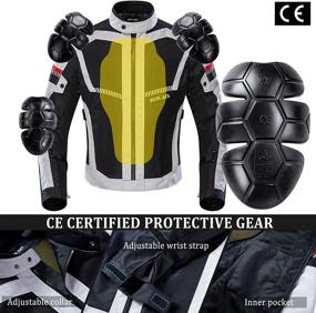 img 1 attached to Motorcycle Motorbike Protective Breathable Armoured Motorcycle & Powersports best for Protective Gear