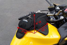 img 1 attached to 🏍️ Chase Harper USA 1602M Black Manta X2 Magnetic Tank Bag – Water-Resistant, Tear-Resistant, Industrial Grade Ballistic Nylon with Anti-Scratch Rubberized Polymer Bottom: High-Performance Motorcycle Tank Bag with Super Strong Neodymium Magnets