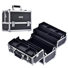 img 4 attached to Organize Your Makeup Like A Pro With The Extra Large Professional Train Case