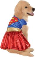 🐶 костюм rubie's dc heroes and villains collection для домашних животных - супергерл: раскройте внутреннего героя своего питомца с этим милым супергеройским нарядом! логотип