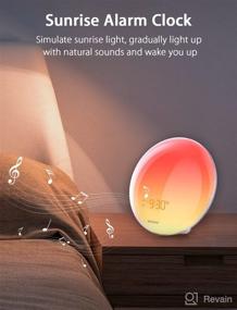 img 3 attached to 🕗 NexiGo Sunrise Alarm Clock with APP & Voice Control, Bedside Reading Light, Dual Alarms, 9 Special Lighting Modes, 5 Natural Sounds, and 11 Sleep Aid Sound Night Light