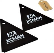 set of 2 xcman alpine ski and snowboard base wax plastic scrapers for freeride logo