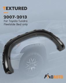 img 3 attached to Ударопрочные расширители крыльев с карманными заклепками из АБС-пластика для Toyota Tundra 2007-2013 гг. - ударопрочный полипропиленовый материал от FINDAUTO