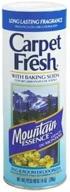 🏞️ carpet fresh, mountain essence fragrance rug and room deodorizer 14 oz (3 pack) with baking soda logo