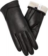 women's genuine leather touch screen gloves - perfect for winter texting & driving | vislivin логотип