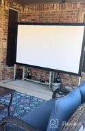 img 1 attached to JWSIT 110 Inch Outdoor Movie Screen - Portable Video Projection Screen With Stand And Carrying Bag For Home Theater Backyard, Upgraded 3 Layers PVC 16:9 Screen For Movie Nights review by Greg Boulden
