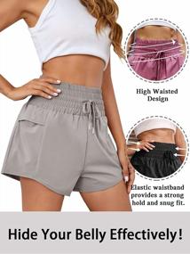 img 2 attached to Stay Comfortable And Stylish During Summer Workouts With BMJL Women'S High Waisted Running Shorts