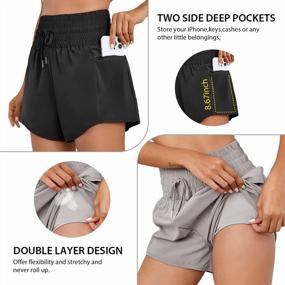 img 3 attached to Stay Comfortable And Stylish During Summer Workouts With BMJL Women'S High Waisted Running Shorts