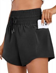img 4 attached to Stay Comfortable And Stylish During Summer Workouts With BMJL Women'S High Waisted Running Shorts
