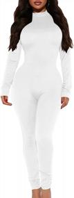 img 4 attached to Be Body Confident In Mokoru Women'S Sexy Long Sleeve Jumpsuits For Clubbing And More!