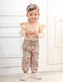 img 3 attached to 👶 Cute Baby Girl Winter Outfit: KANGKANG Baby Romper + Pant Set in Light Brown - 3pcs