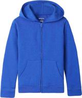 bienzoe anti pilling fleece zip up uniform boys' clothing : fashion hoodies & sweatshirts logo