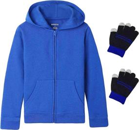 img 3 attached to Bienzoe Anti Pilling Fleece Zip Up Uniform Boys' Clothing : Fashion Hoodies & Sweatshirts