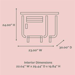 img 1 attached to Стаарт Железная средняя домашняя клетка/накладной столик с декором для мебели - "Шаблиз Пинк", Размеры: 23' x 30' x 24'