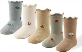 img 3 attached to нескользящие хлопковые носки для новорожденных мальчиков весной и осенью | Детские носки для малышей и девочек в возрасте 0-3 лет