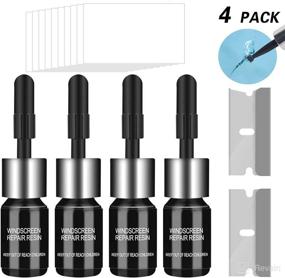 img 4 attached to 🔧 Talixiu Windshield Repair Kit: Effortless Solution for Car Glass Repair - 4 Pcs, Ideal for Chips, Star-Shaped, Bulls-Eye, Nicks, and Half-Moon Crescents