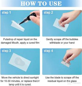 img 1 attached to 🔧 Talixiu Windshield Repair Kit: Effortless Solution for Car Glass Repair - 4 Pcs, Ideal for Chips, Star-Shaped, Bulls-Eye, Nicks, and Half-Moon Crescents