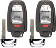 🔑 2 pack keyless entry remote smart key fob for 08-16 audi a4 a5 q5 a6 a7 a8 - iyzfbsb802 логотип