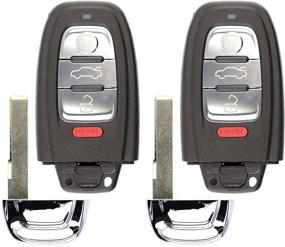 img 1 attached to 🔑 2 PACK Keyless Entry Remote Smart Key Fob for 08-16 Audi A4 A5 Q5 A6 A7 A8 - IYZFBSB802