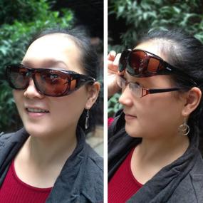 img 3 attached to Поляризованные солнцезащитные очки Yodo Fit Over Glasses для мужчин и женщин