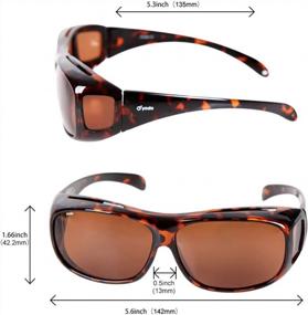 img 2 attached to Поляризованные солнцезащитные очки Yodo Fit Over Glasses для мужчин и женщин