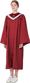 img 4 attached to Unisex Classic Matte Choir Robe & Stoles Package By Ivyrobes