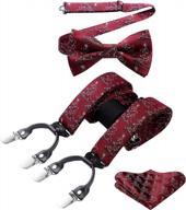 🎄 festive fashion: hisdern christmas snowflake suspenders trouser for a stylish holiday look logo