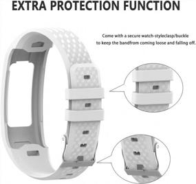 img 3 attached to Garmin Vivofit 1/2 Replacement Bands With Buckle For Women Men - IBREK Adjustable Watch Band Small Large (No Tracker)
