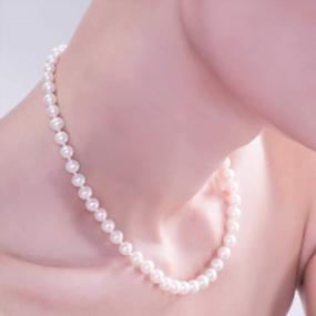 img 1 attached to High-Quality Freshwater Cultured Round Pearl Necklace In Sterling Silver With AAAA Graded White Pearls, Perfect For Women'S Neckwear In 18"/20" Length