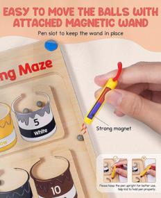 img 3 attached to Engage Your Little One With GAMENOTE'S Magnetic Maze - A Fun And Educational Toy For Toddlers With Counting, Matching, And Fine Motor Skills Activities!
