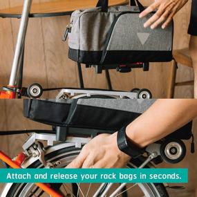 img 1 attached to Эффективное и удобное хранение велосипедов с сумкой на багажник велосипеда Vincita Nash - расширяемые корзины, водонепроницаемый чехол и большая вместимость для всех велосипедов!